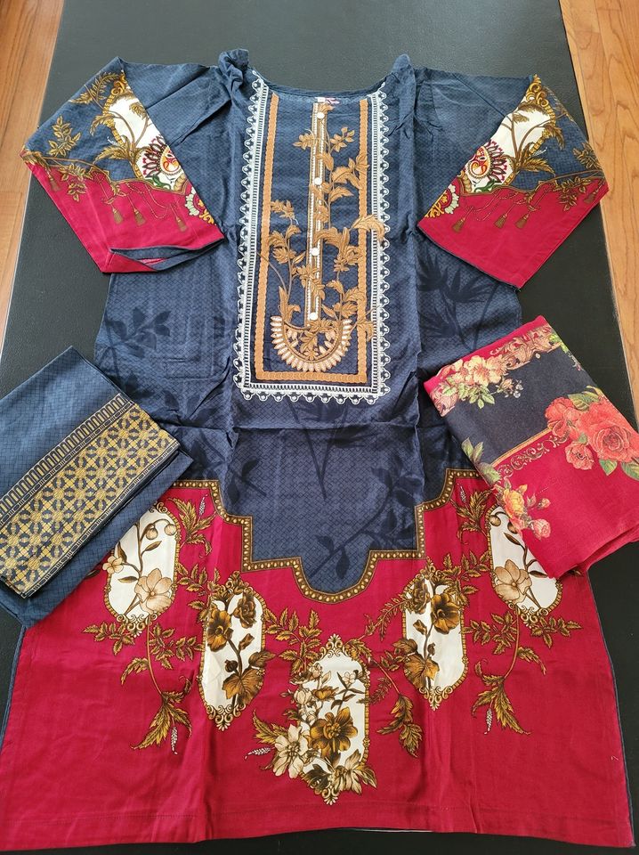 Pakistani Stitched Embroidery Lawn Suit Ready To Ship