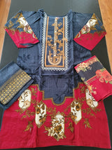 Pakistani Stitched Embroidery Lawn Suit Ready To Ship