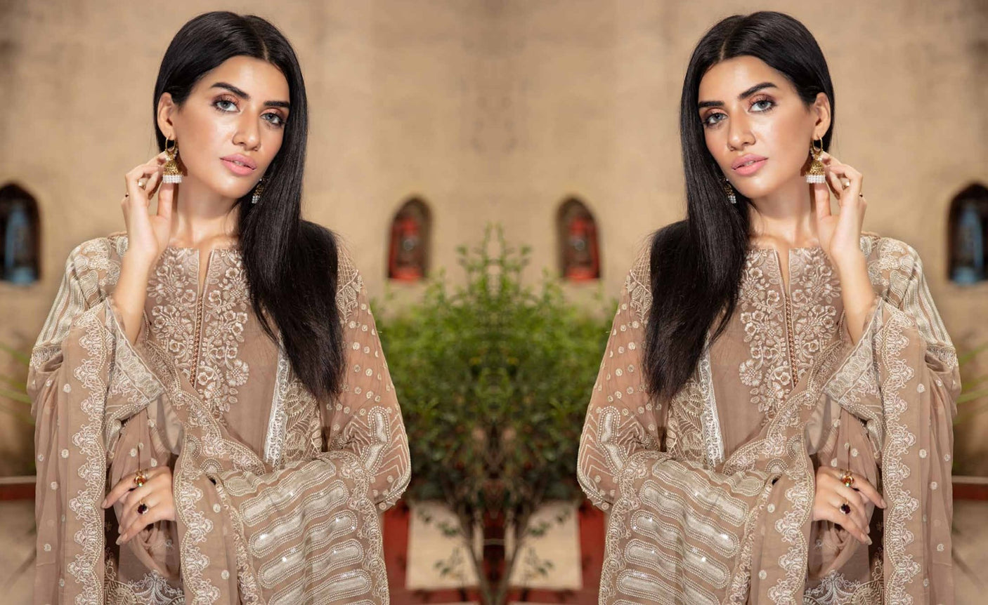 Johra Luxury Chiffon Embroidered 2020 -100% Original Guaranteed