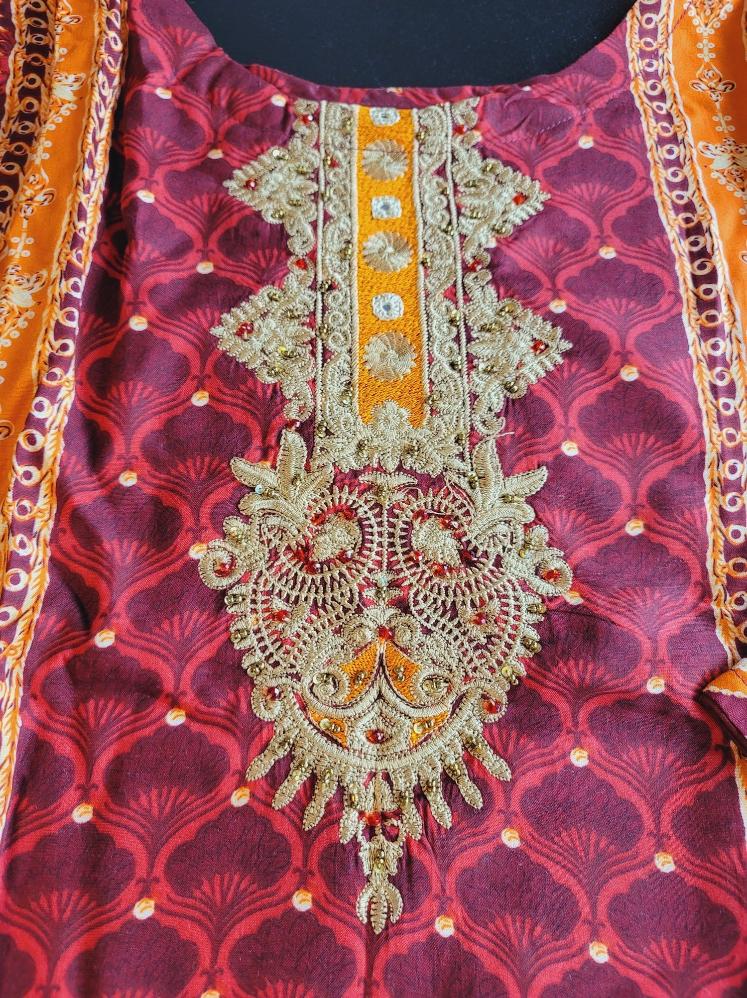 Pakistani linen Embroidered Salwar kameez Ready To Ship
