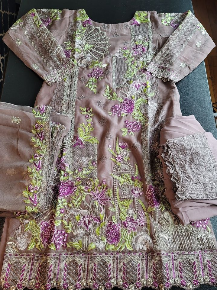 Pakistani Stitched Embroidery Party Wear Dresses Ready To Ship