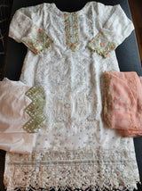 Pakistani Stitched Embroidery Party Wear Dresses Ready To Ship