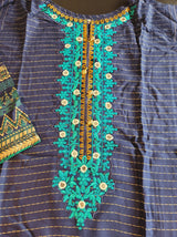 Pakistani linen Embroidered Salwar kameez Ready To Ship