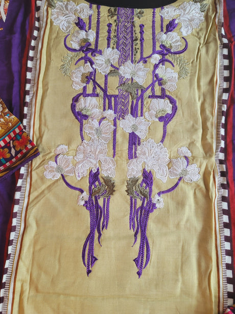 Pakistani linen Embroidered Salwar kameez Ready To Ship