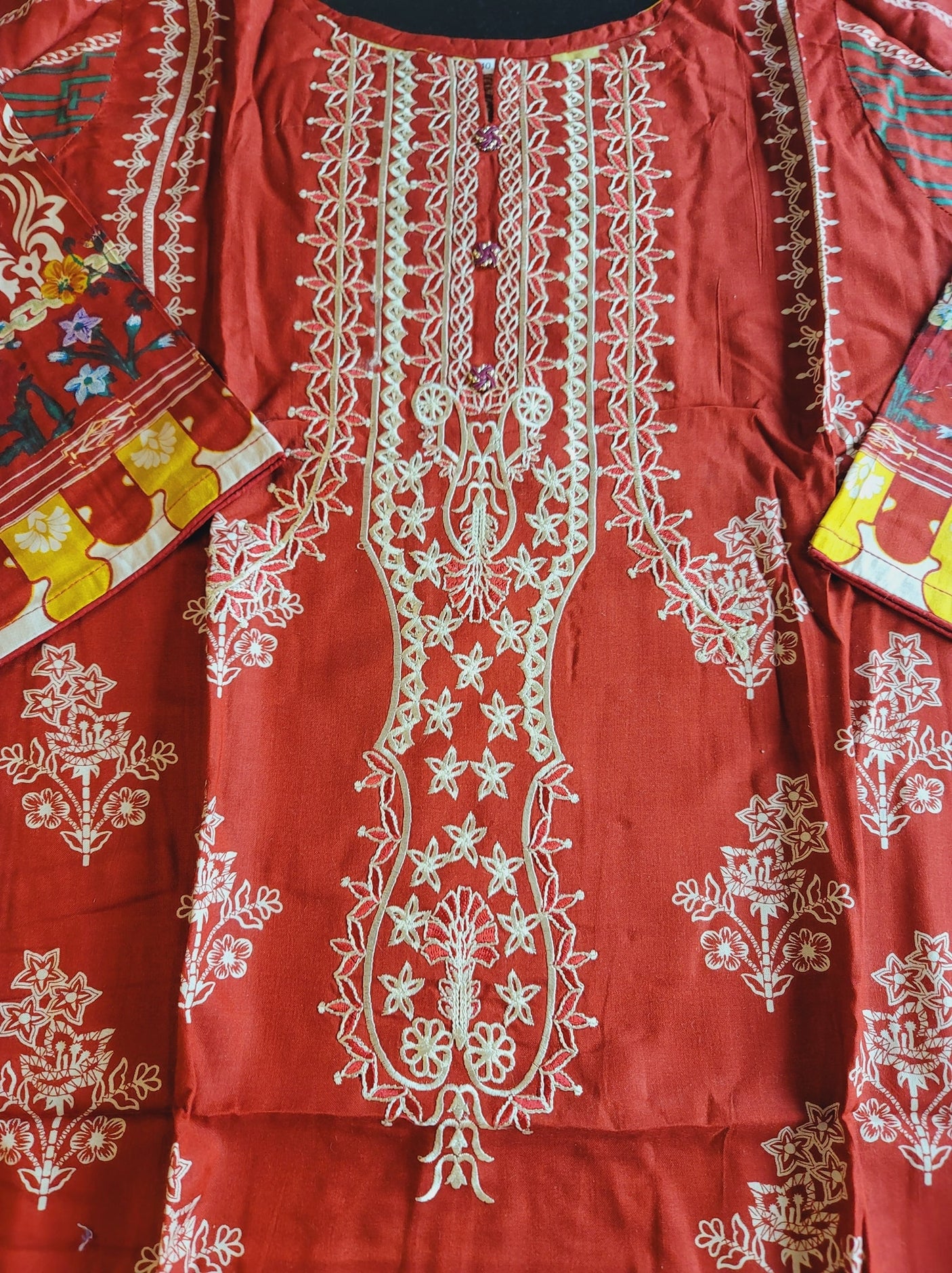 Pakistani linen Embroidered Salwar kameez Ready To Ship