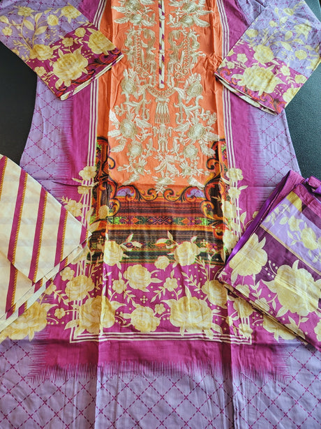 Pakistani Stitched Embroidery Lawn Suit Ready To Ship