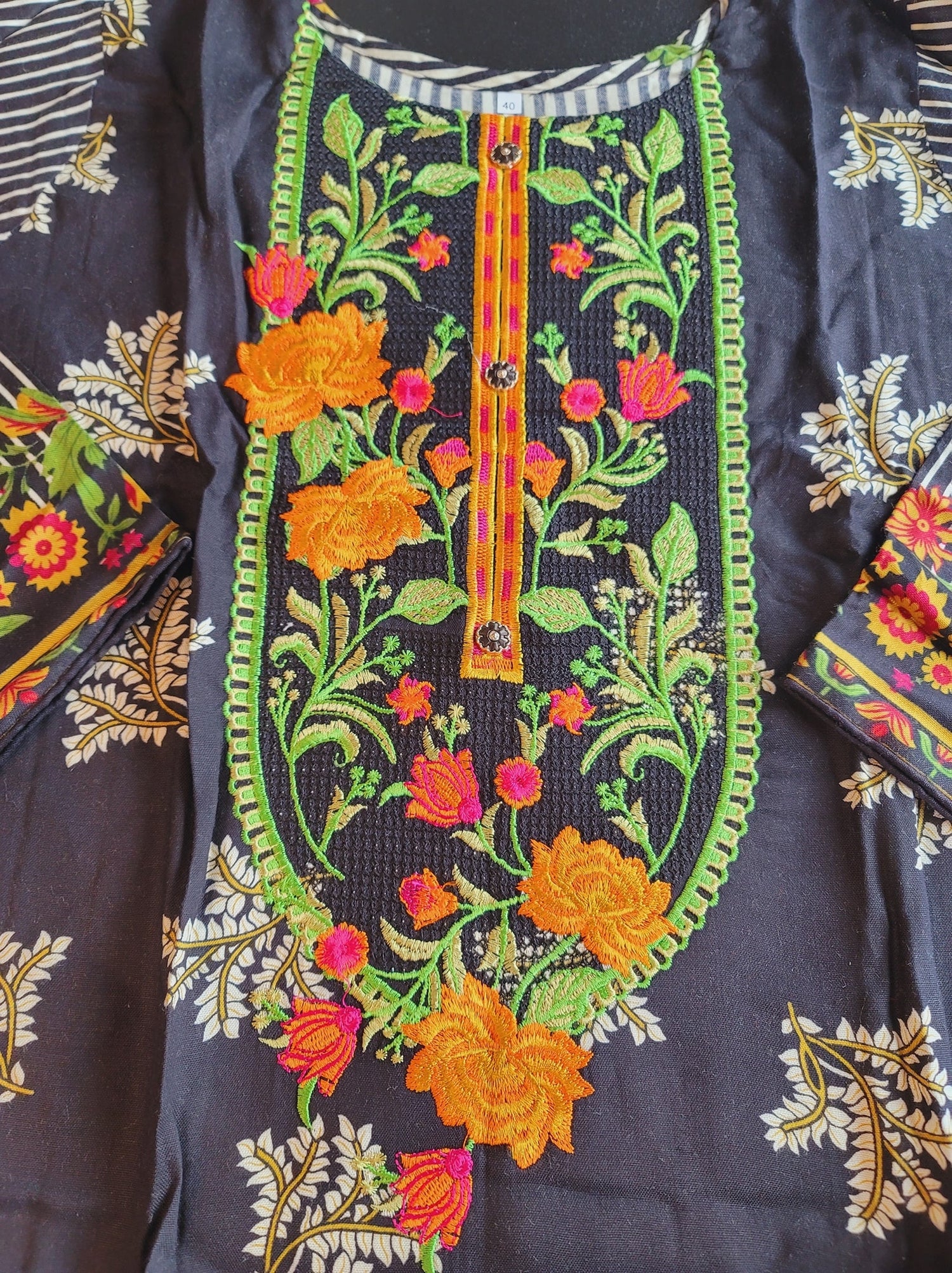 Pakistani linen Embroidered Salwar kameez Ready To Ship