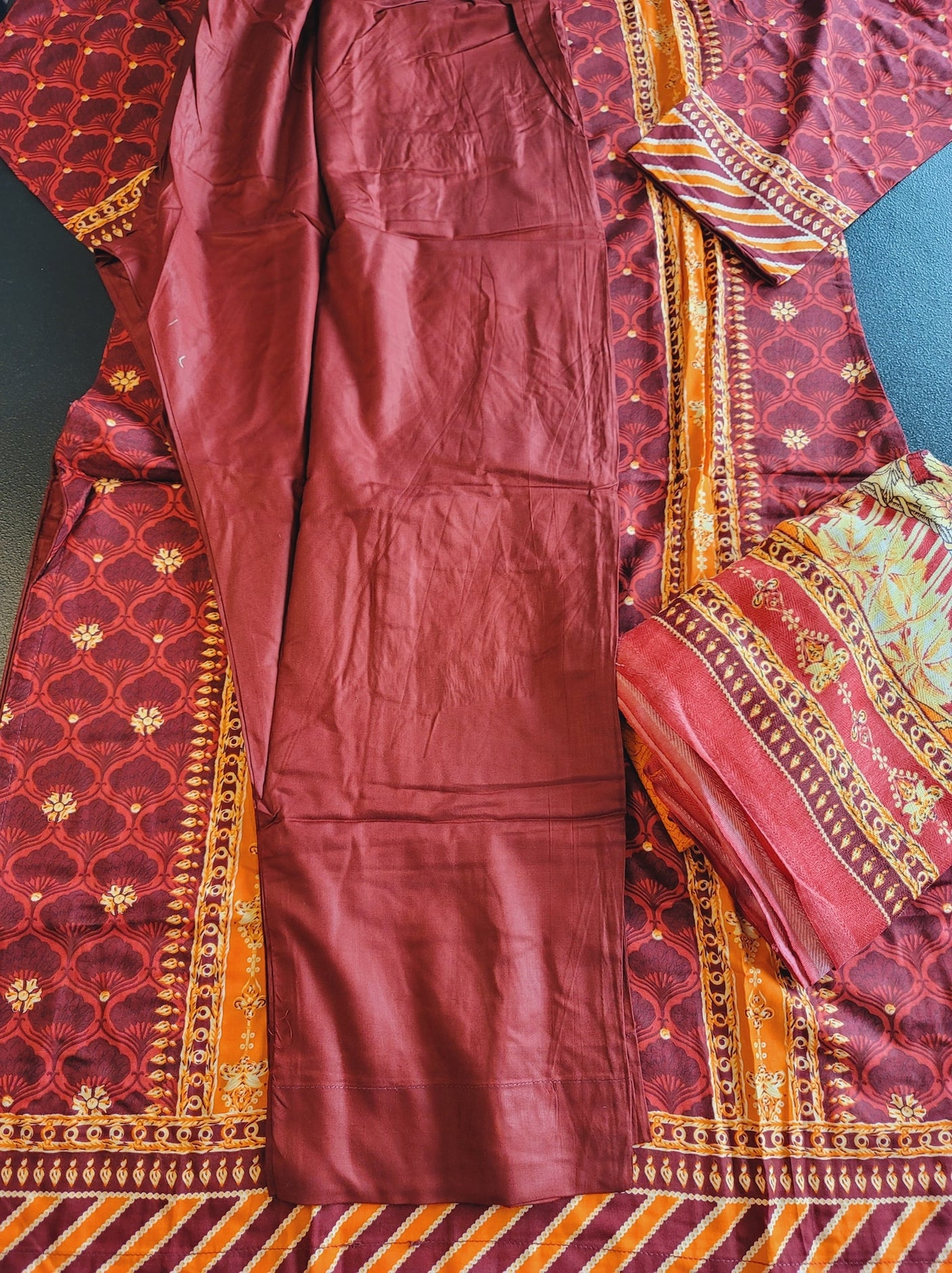 Pakistani linen Embroidered Salwar kameez Ready To Ship