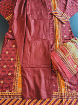 Pakistani linen Embroidered Salwar kameez Ready To Ship