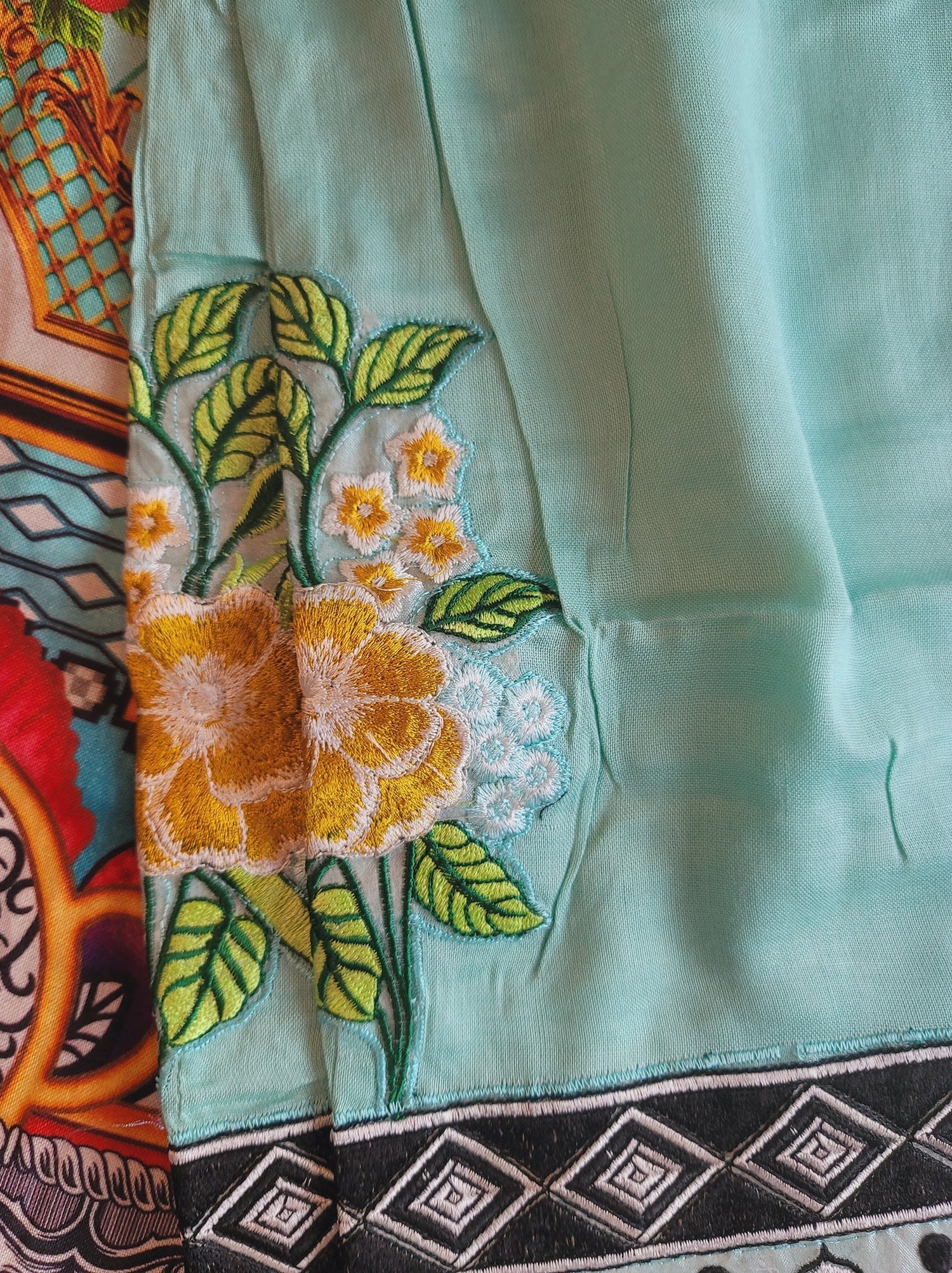 Pakistani linen Embroidered Salwar kameez Ready To Ship