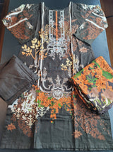 Pakistani linen Embroidered Salwar kameez Ready To Ship