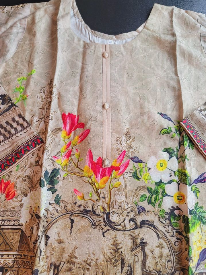 Pakistani linen Embroidered Salwar kameez Ready To Ship