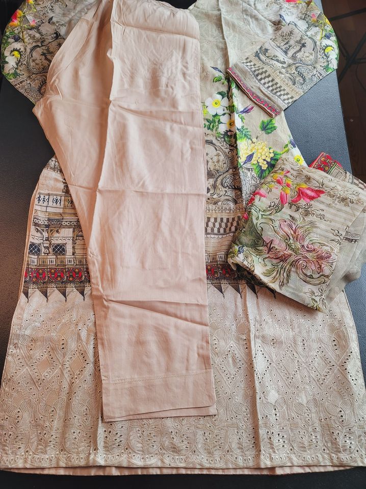 Pakistani linen Embroidered Salwar kameez Ready To Ship