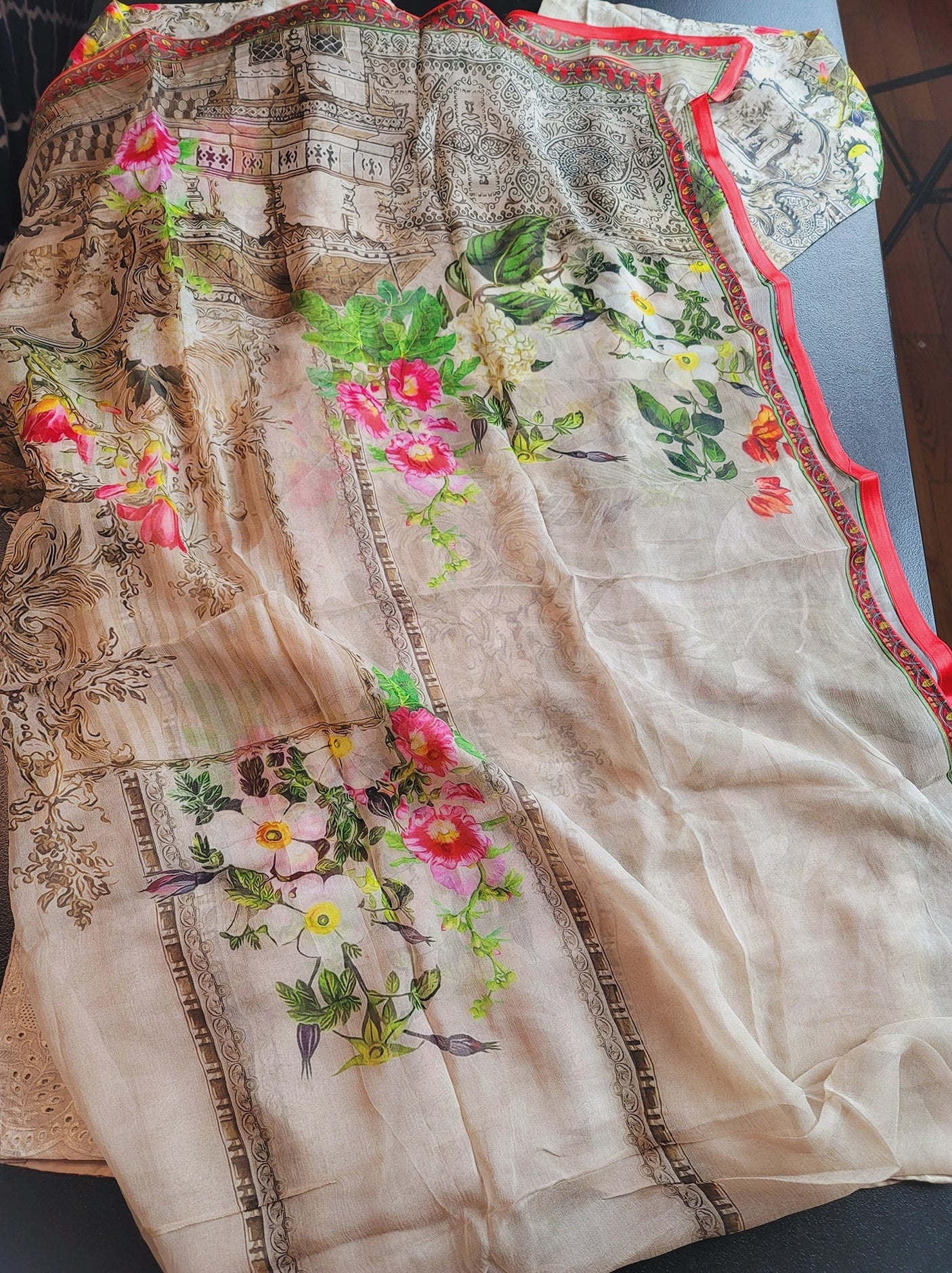 Pakistani linen Embroidered Salwar kameez Ready To Ship