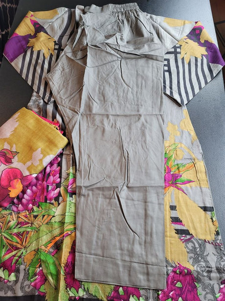 Pakistani linen Embroidered Salwar kameez Ready To Ship