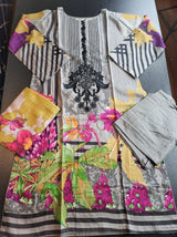 Pakistani linen Embroidered Salwar kameez Ready To Ship