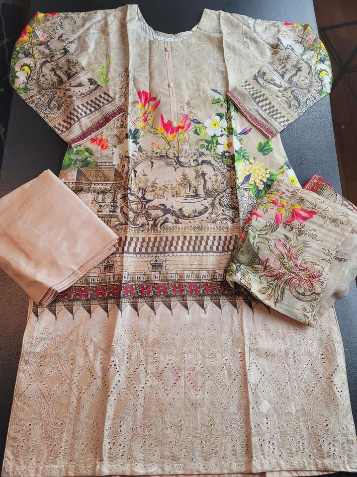 Pakistani linen Embroidered Salwar kameez Ready To Ship