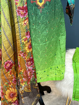 Pakistani Stitched lawn Embroidered Salwar kameez ready to ship