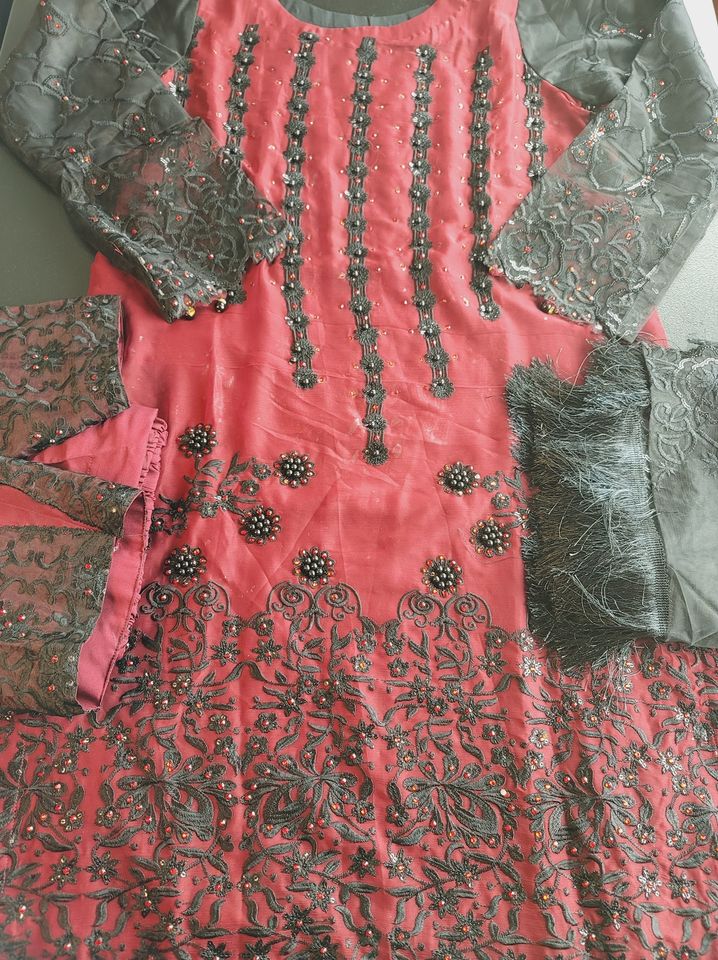 Pakistani Stitched Embroidery Party Wear Dresses Ready To Ship
