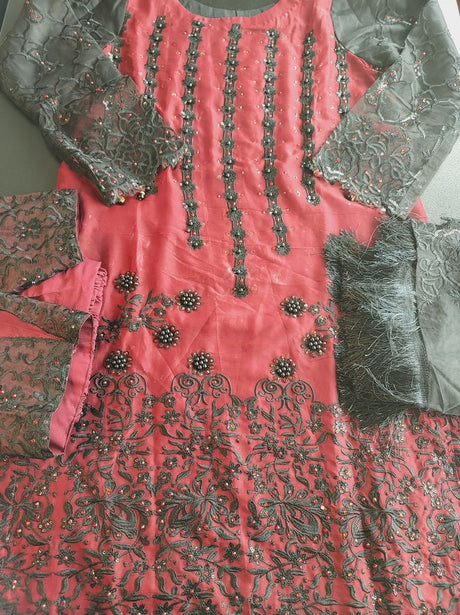 Pakistani Stitched Embroidery Party Wear Dresses Ready To Ship