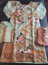 Pakistani Stitched Embroidery Party Wear Dresses Ready To Ship