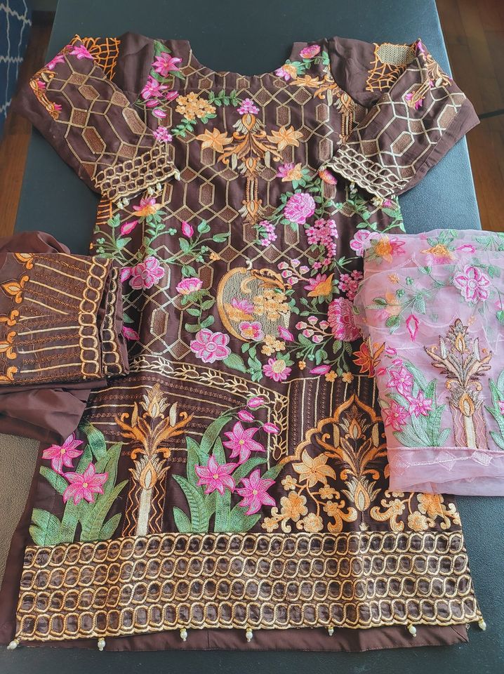 Pakistani Stitched Embroidery Party Wear Dresses Ready To Ship