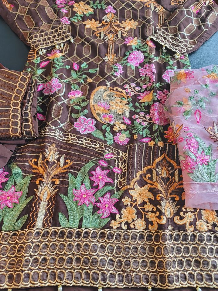 Pakistani Stitched Embroidery Party Wear Dresses Ready To Ship