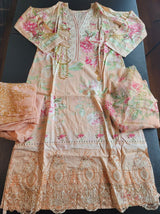 Indian Cotton Stitched Embroidery Suit Ready To Ship