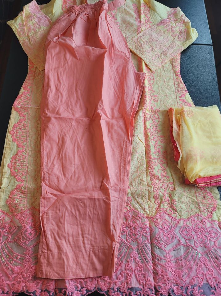 Indian Cotton Stitched Embroidery Suit Ready To Ship