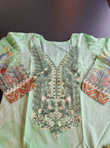Indian Cotton Stitched Embroidery Suit Ready To Ship