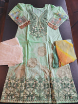 Indian Cotton Stitched Embroidery Suit Ready To Ship