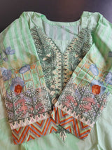 Indian Cotton Stitched Embroidery Suit Ready To Ship