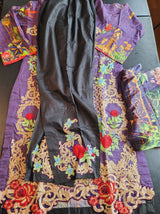 indian Stitched Embroidery Cotton Suit Ready To Ship