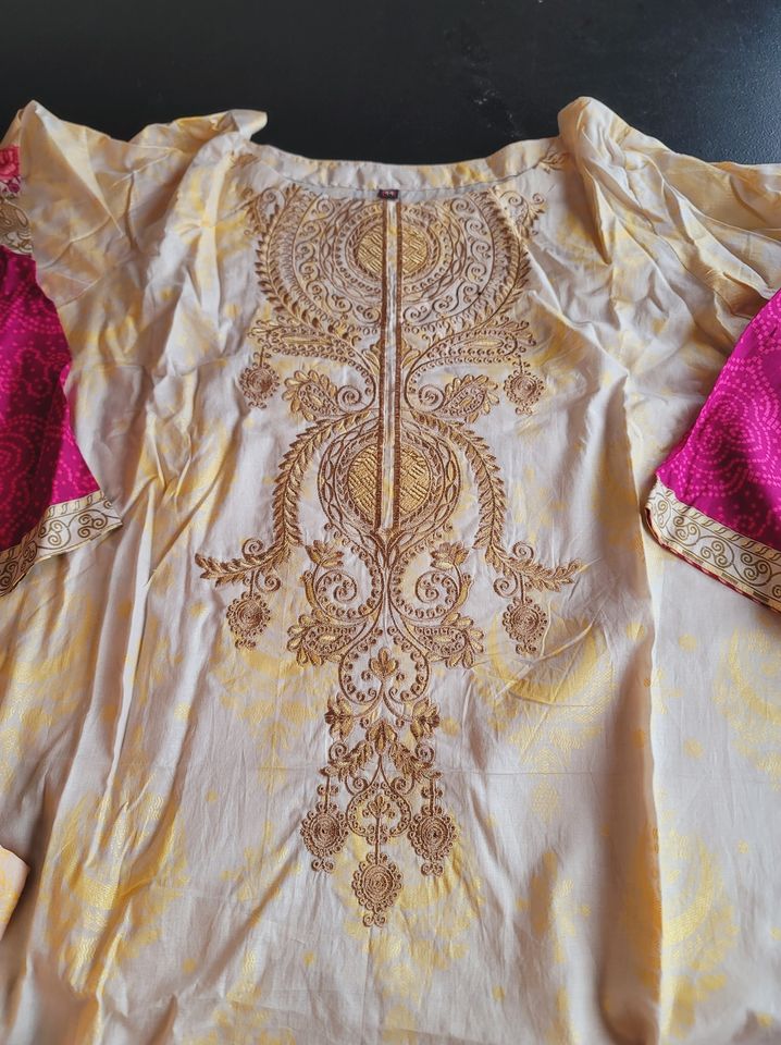 indian Stitched Embroidery Cotton Suit Ready To Ship