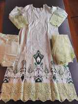 Indian Cotton Stitched Embroidery Suit Ready To Ship