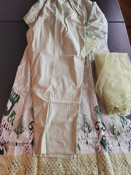 Indian Cotton Stitched Embroidery Suit Ready To Ship