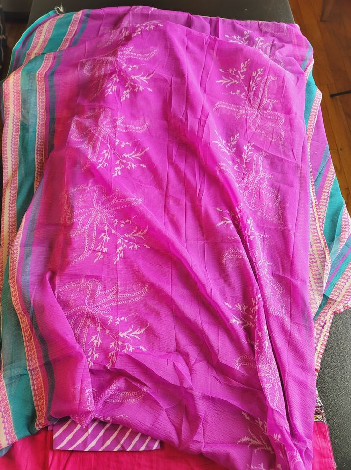 Indian Cotton Stitched Embroidery Suit Ready To Ship