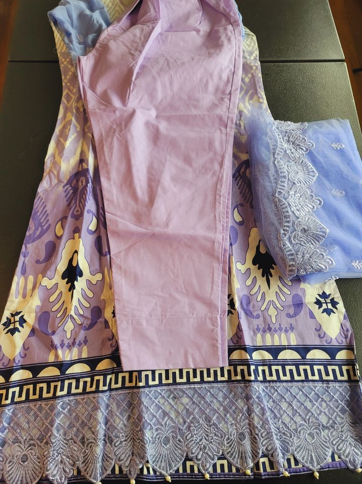 Indian Cotton Stitched Embroidery Suit Ready To Ship