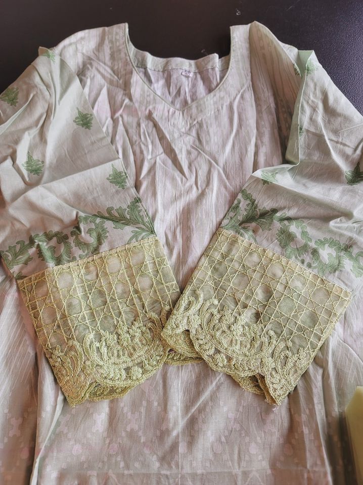 Indian Cotton Stitched Embroidery Suit Ready To Ship