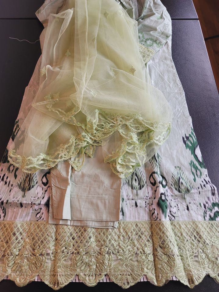 Indian Cotton Stitched Embroidery Suit Ready To Ship