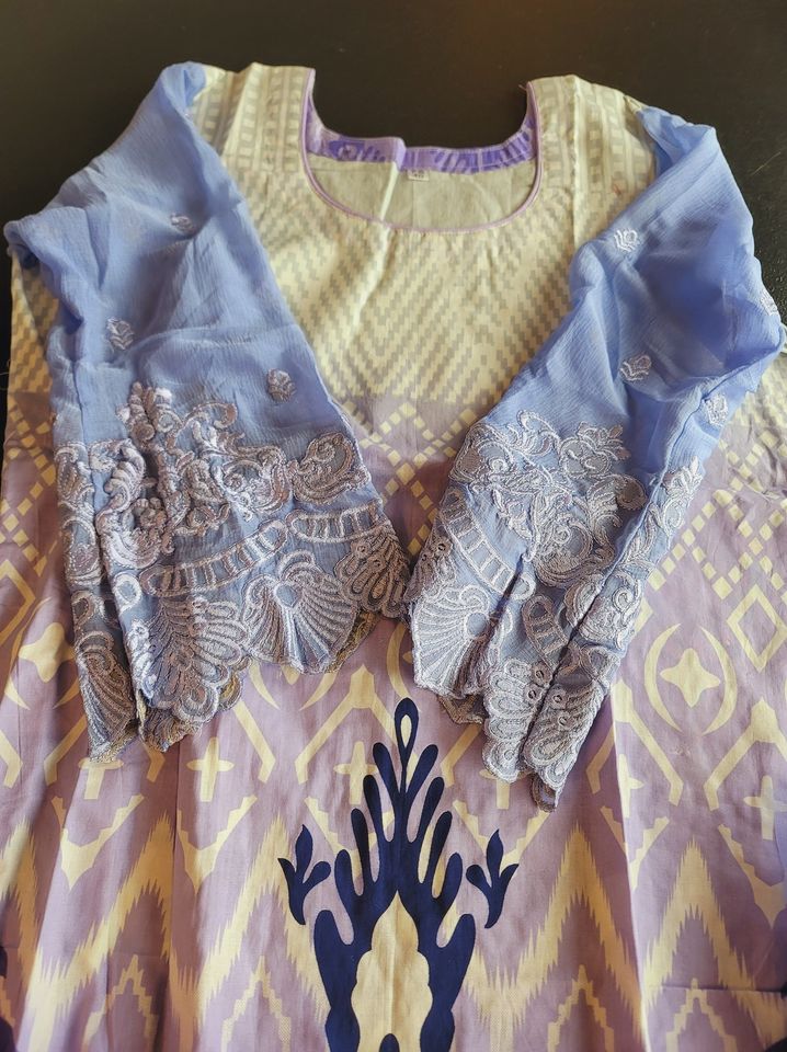 Indian Cotton Stitched Embroidery Suit Ready To Ship