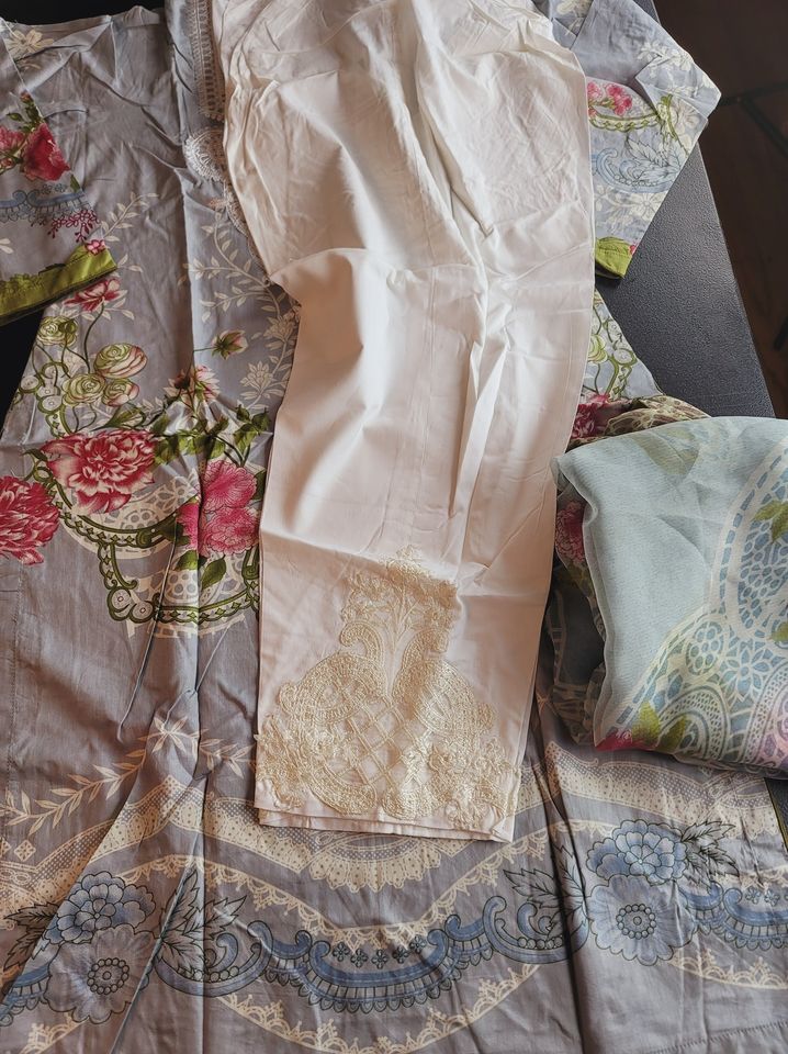 Pakistani Stitched Embroidery Lawn Suit Ready To Ship