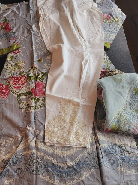 Pakistani Stitched Embroidery Lawn Suit Ready To Ship