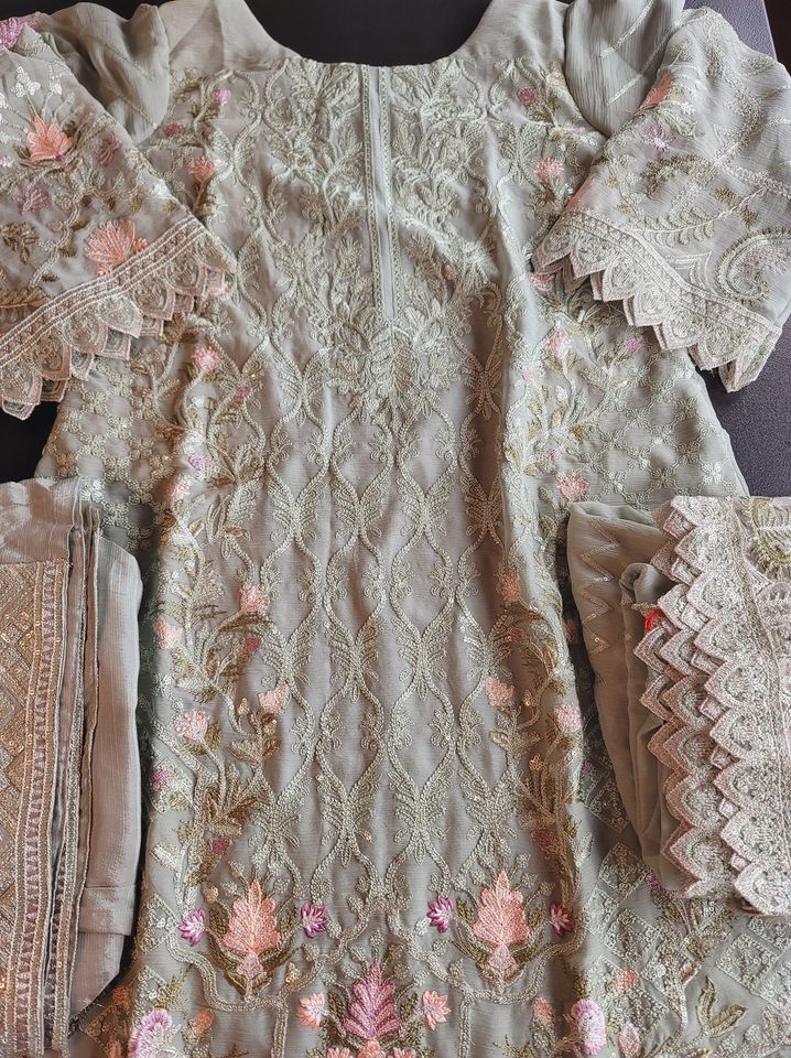 Pakistani Stitched Embroidery Party Wear Dresses Ready To Ship