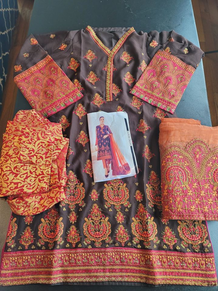 Pakistani Stitched Embroidery Party Wear Dresses Ready To Ship