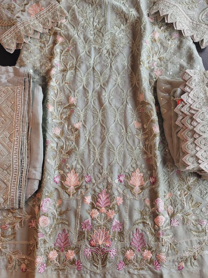 Pakistani Stitched Embroidery Party Wear Dresses Ready To Ship