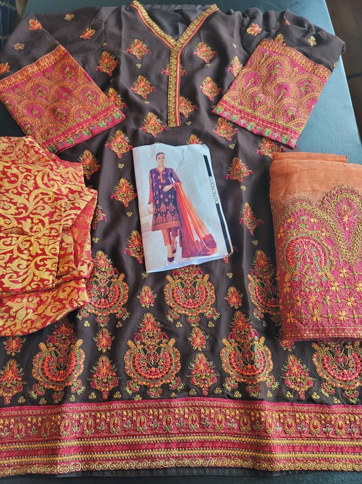 Pakistani Stitched Embroidery Party Wear Dresses Ready To Ship