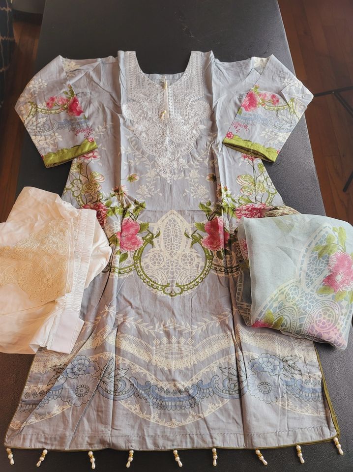 Pakistani Stitched Embroidery Lawn Suit Ready To Ship