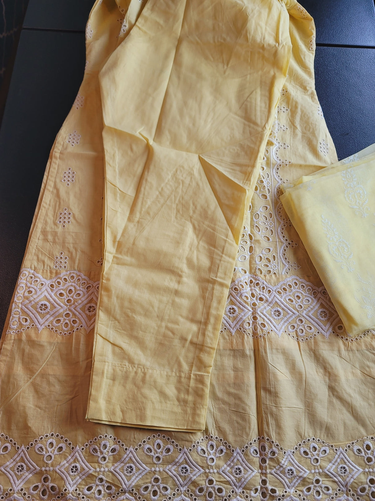 Indian Cotton Stitched Embroidery Suit Ready To Ship