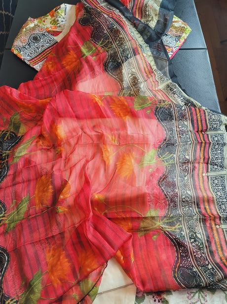 Indian Cotton Stitched Embroidery Suit Ready To Ship